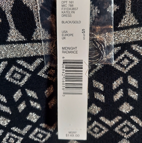 NEW Antonio Melani silver art deco sweater dress - Picture 10 of 11